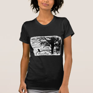 B&W Nevermore Raven Silhouette T-Shirt