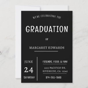 B&W PERSONALIZED WE'RE CELEBRATING THE GRADUATION CARD