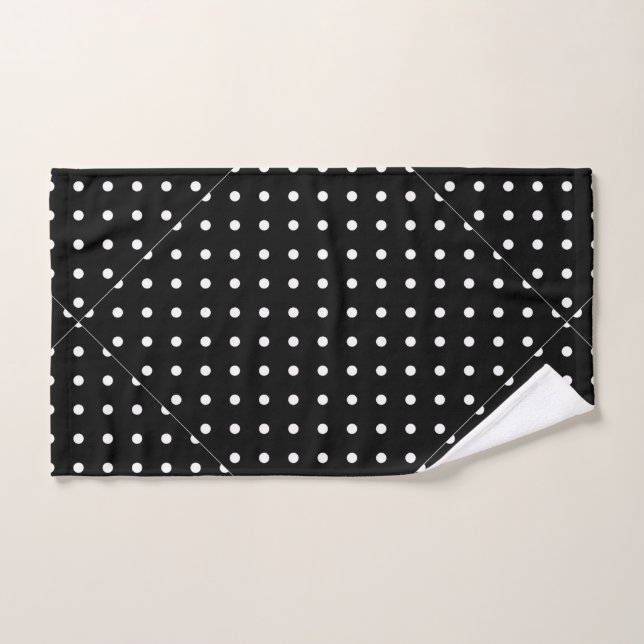 B&W Polkadots Bath Towel Set (Hand Towel)