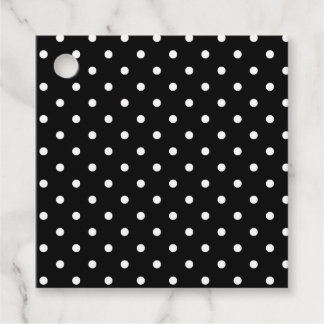 B&W Polkadots Favour Tags