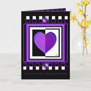B&W Purple Hearts Battre carte blanche
