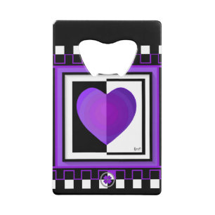 B&W Purple Hearts Beating