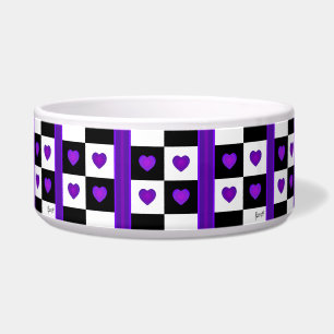 B&W Purple Hearts Beating