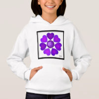B&W Purple Hearts Beating