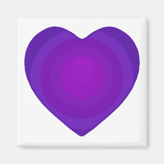 B&W Purple Hearts Beating Magnet
