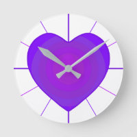 B&W Purple Hearts Beating