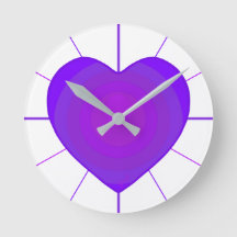 B&W Purple Hearts Beating