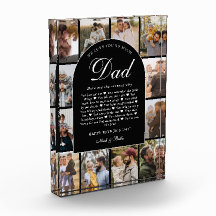B & W Reasons We Love You Dad Photo Grid Collage