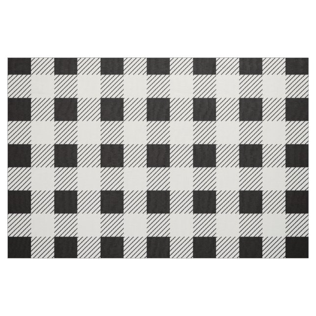 B&W Retro Chequered Pattern Fabric (Fat Quarter)