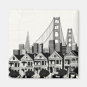 B&W San Francisco California Magnet