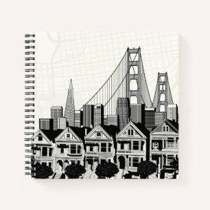 B&W San Francisco California Notebook