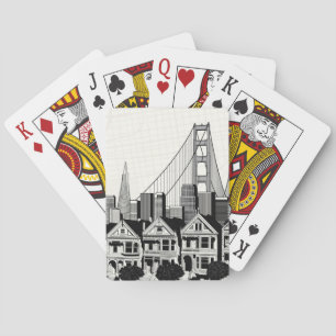 B&W San Francisco California Playing Cards