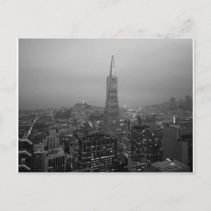 B&W San Francisco Downtown Postcard