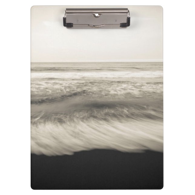B&W seascape, Hawaii Clipboard (Front)