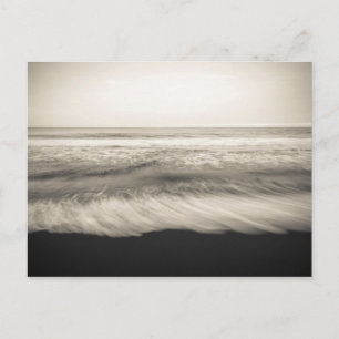 B&W seascape, Hawaii Postcard