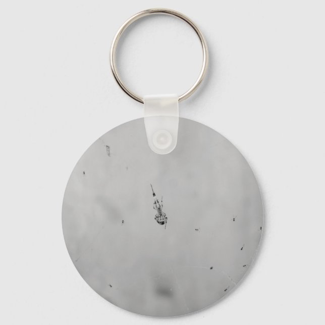 B&W - Spider and its Babies Keychain (Front)