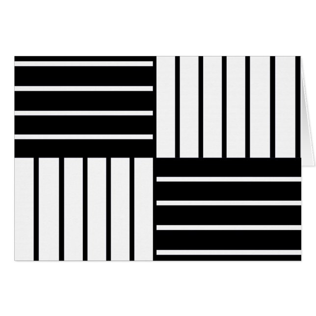 B&W Striped Squares (Front Horizontal)