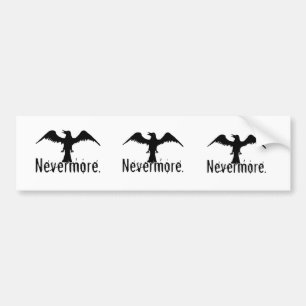 B&W Tribal Raven Nevermore Bumper Sticker