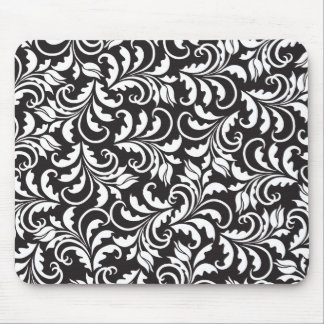 b&w tulips mouse pad