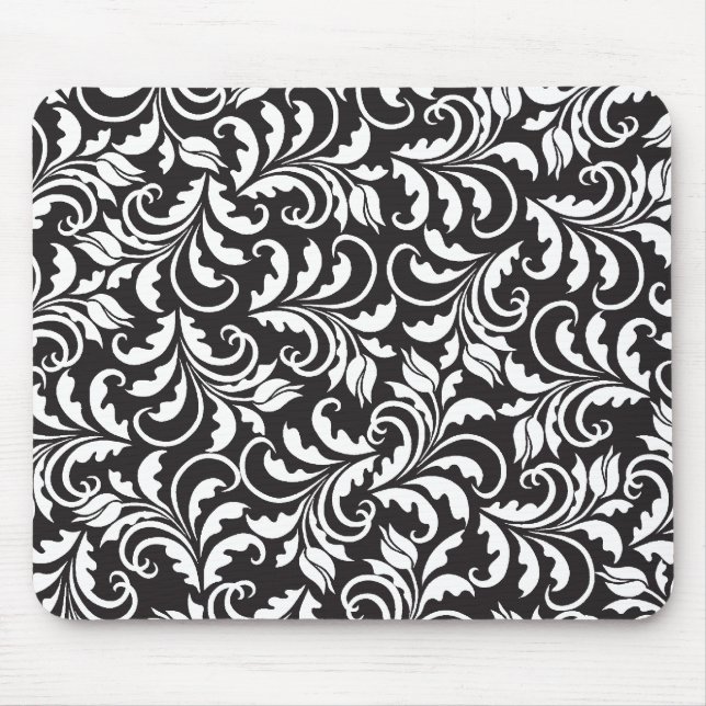 b&w tulips mouse pad (Front)