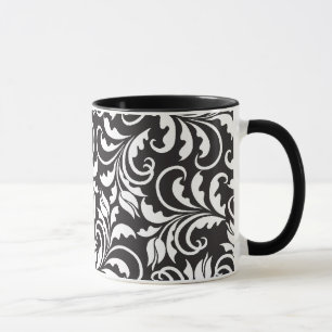 b&w tulips mug