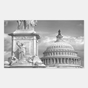 B&W Washington DC Sticker