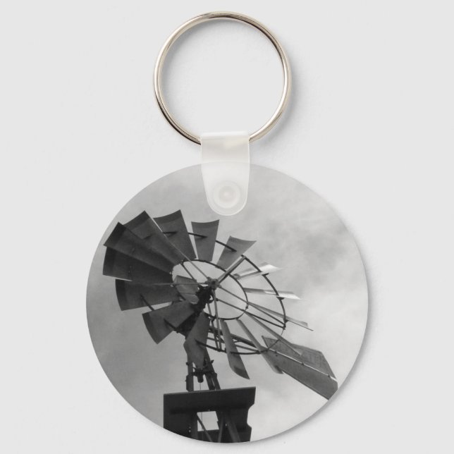B&W Windmill Keychain (Front)