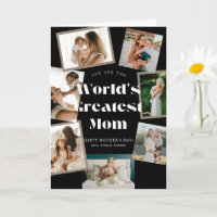 B & W World's Greatest Mom 7 Photo Mother's Day