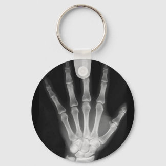 B&W X-ray Skeleton Hand Keychain
