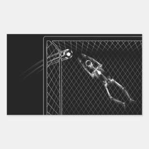 B&W X-Ray Skeleton Soccer Goalie Sticker