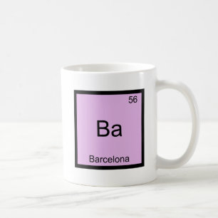 Ba - Barcelona Funny Chemistry Element Symbol Tee Coffee Mug