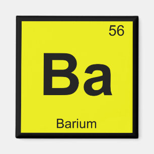 Ba - Barium Chemistry Periodic Table Symbol Magnet