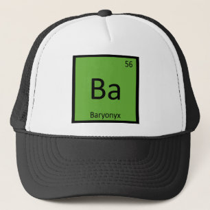 Ba - Baryonyx Dinosaur Chemistry Periodic Table Trucker Hat