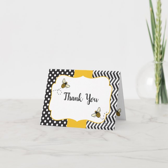 Ba-Bee Baby Shower Thank You Notes (Front)