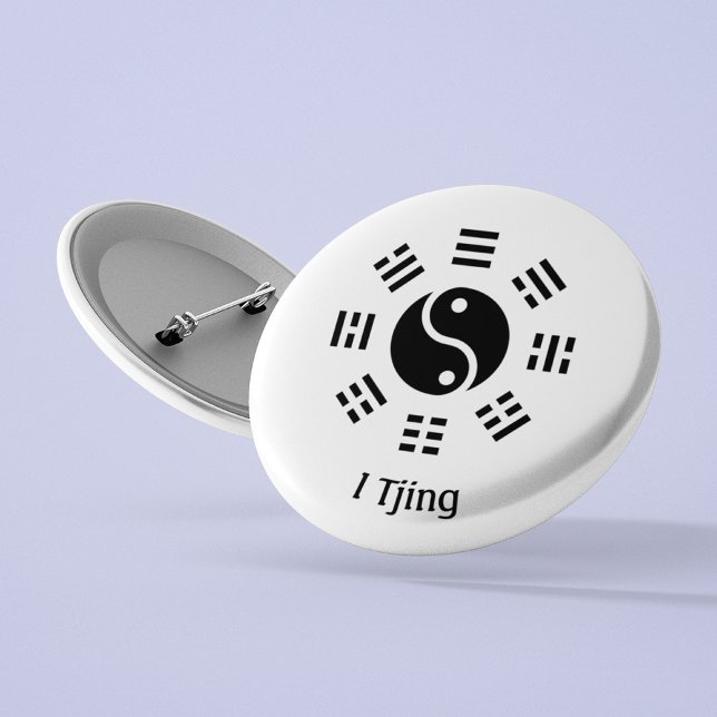 Ba Gua, eight trigrams, yin yang customizable  3 Inch Round Button (Creator Uploaded)