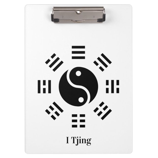 Ba Gua, eight trigrams, yin yang customizable  Clipboard (Front)