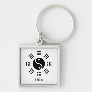 Ba Gua, eight trigrams, yin yang customizable Keychain