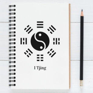 Ba Gua, eight trigrams, yin yang customizable Notebook
