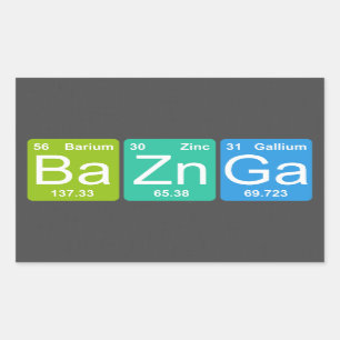 Ba Zn Ga ! Stickers Éléments de tableau périodique