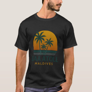 Baa Atoll Maldives Retro Sunset Maldives Baa Atoll T-Shirt