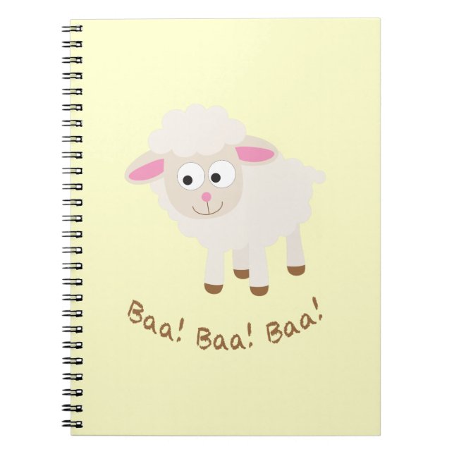 Baa! Baa! Baa! Cute Little Lamb Notebook (Front)
