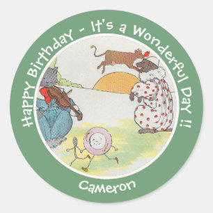Baa, Baa, Black Sheep Birthday Party Collection Classic Round Sticker