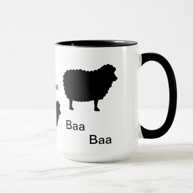 Baa Baa Black Sheep Mug (Right)