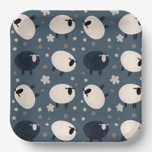 Baa Baa Black Sheep Paper Plate