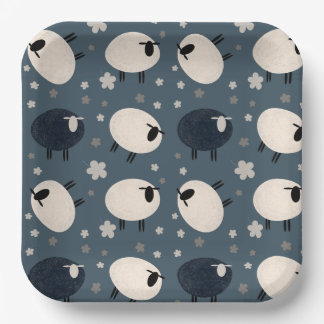 Baa Baa Black Sheep Paper Plate