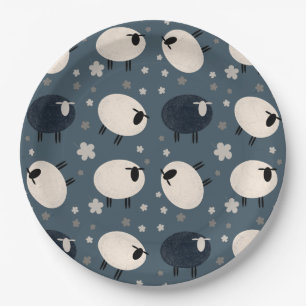 Baa Baa Black Sheep Paper Plates