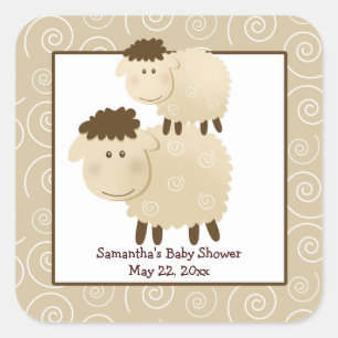 Baa Baa Mouton CARRÉ neutre Favoriser Sticker