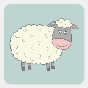 Baa Baa Sheep Square Sticker