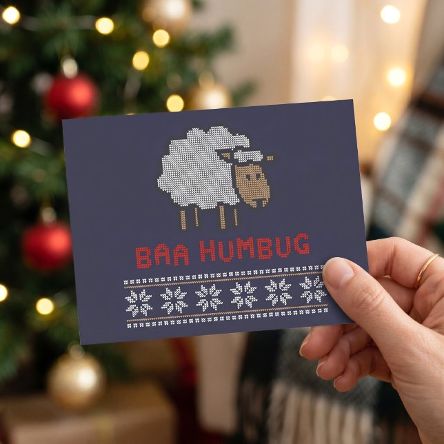 Baa Humbug Christmas Sheep Postcard (Creator Uploaded)