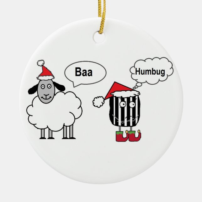 Baa Humbug drôle Ornement de Noël (Devant)